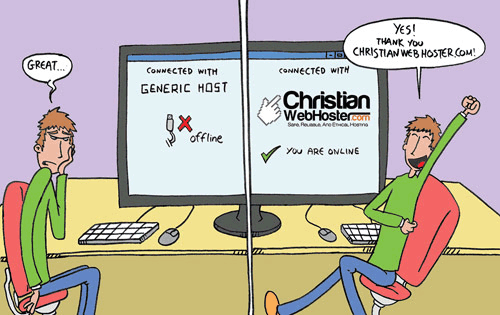 ChristianWebHoster Web Hosting Comic
